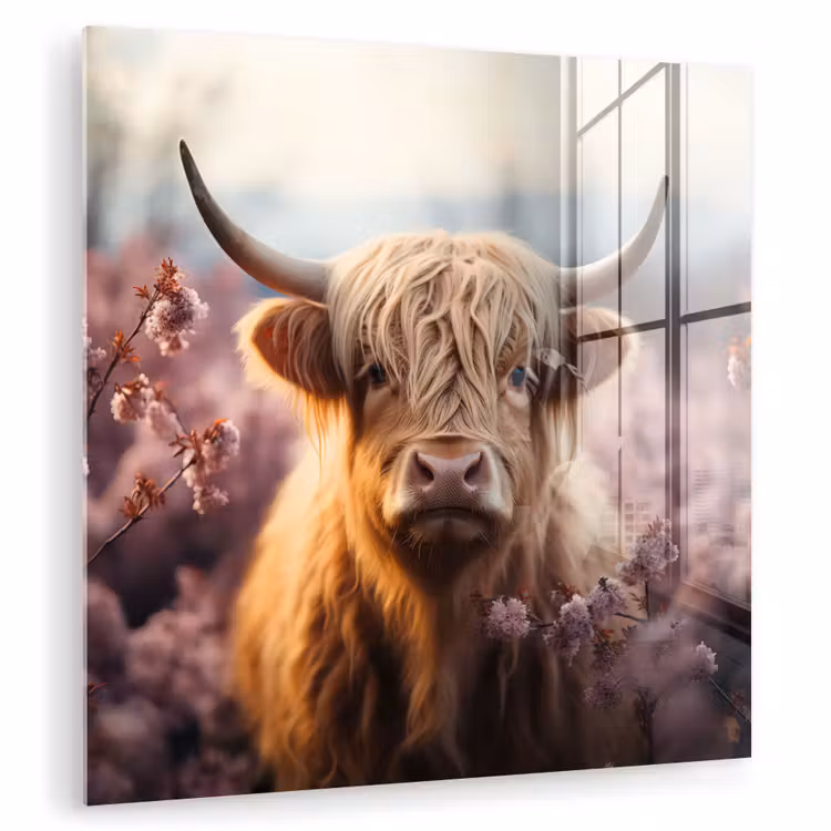 Schotse hooglander - Lente - Hooglanden plexiglas 5mm klein -zzzproduct_nieuw