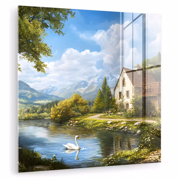 Zwaan - Bomen - Rust plexiglas 5mm klein -zzzproduct_nieuw