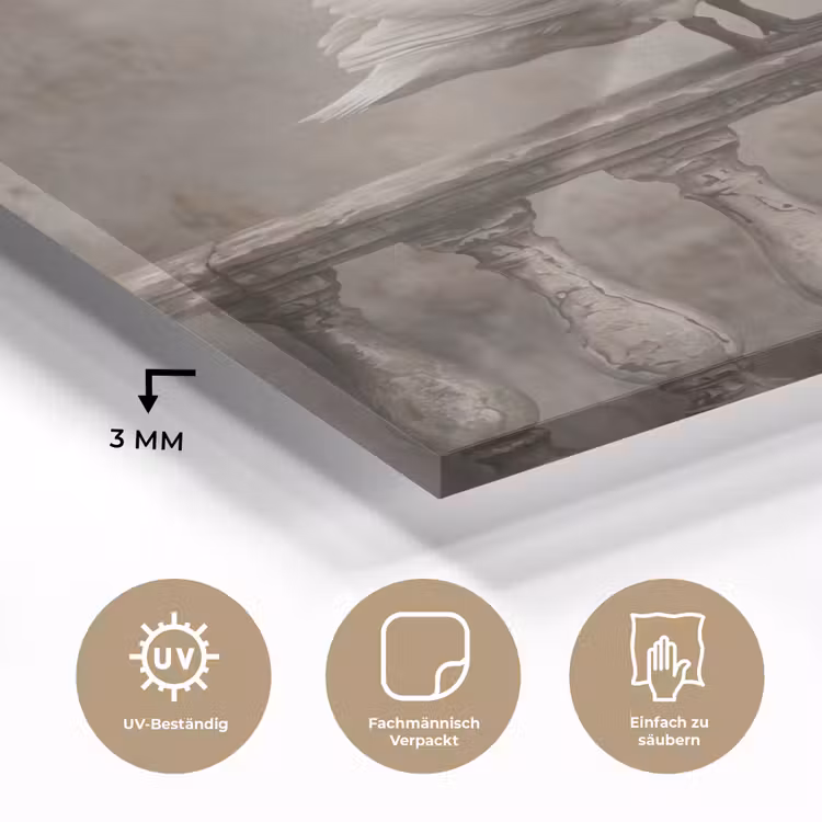 Zwaan - Elegant - Dieren - Wit plexiglas 5mm klein -wsfeer2_DE