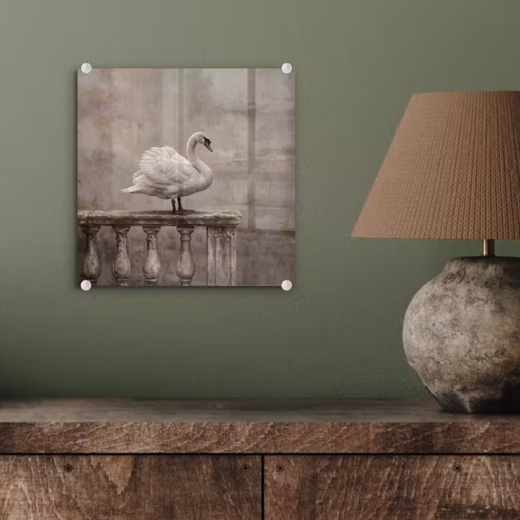 Zwaan - Elegant - Dieren - Wit plexiglas 5mm klein -sfeer3
