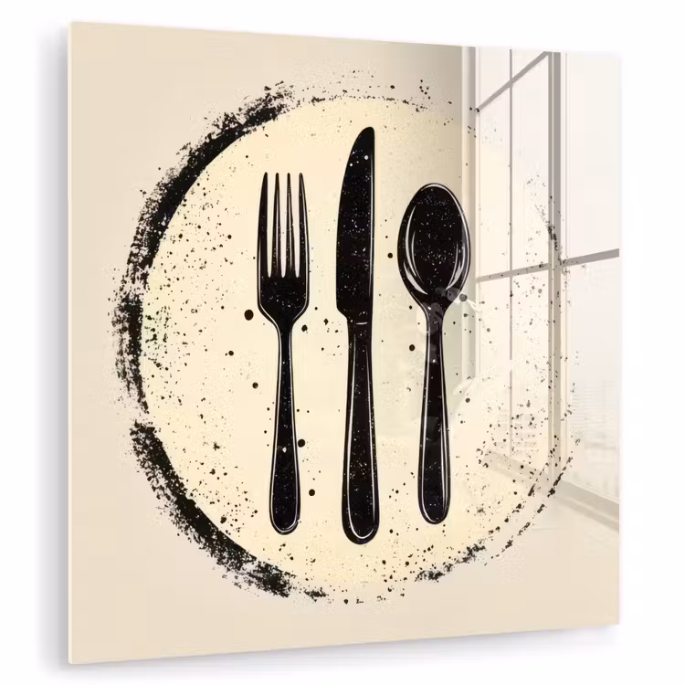 Zwart - Bestek - Rondje plexiglas 5mm klein -zzzproduct_nieuw