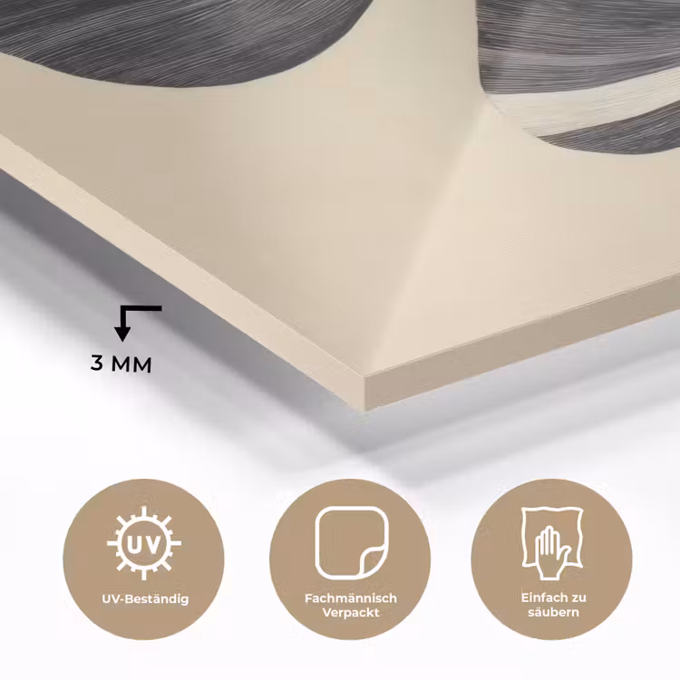 Zwart - Bladeren - Strepen - Minimalistisch plexiglas 5mm klein -wsfeer2_DE