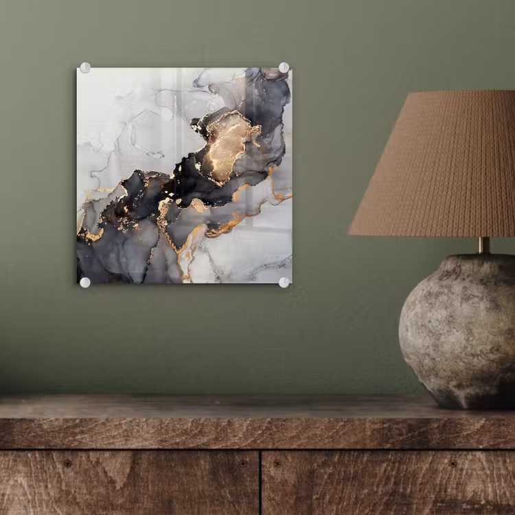 Zwart - Marmer - Luxe - Goud plexiglas 5mm klein -sfeer3