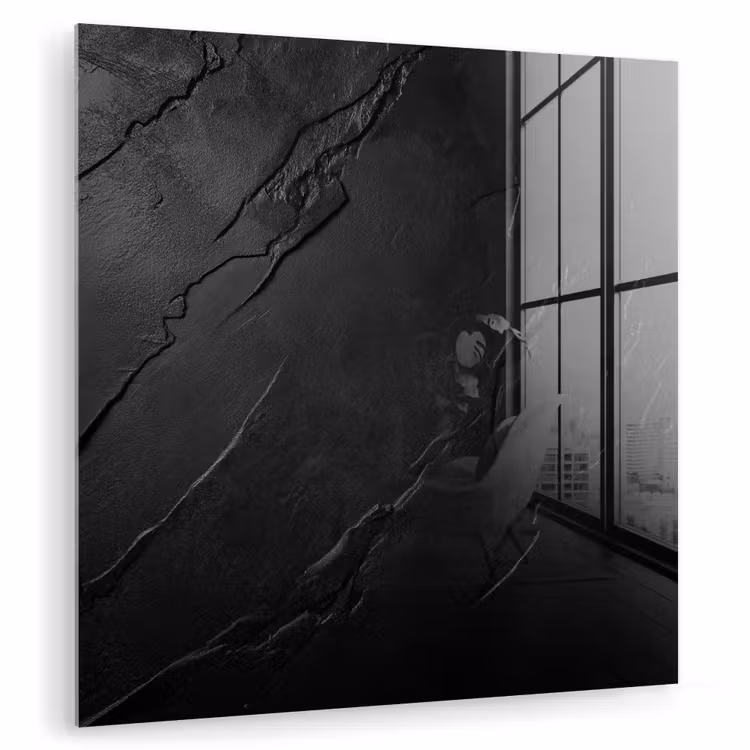 Zwart - Steen - Beton plexiglas 5mm klein -zzzproduct_nieuw