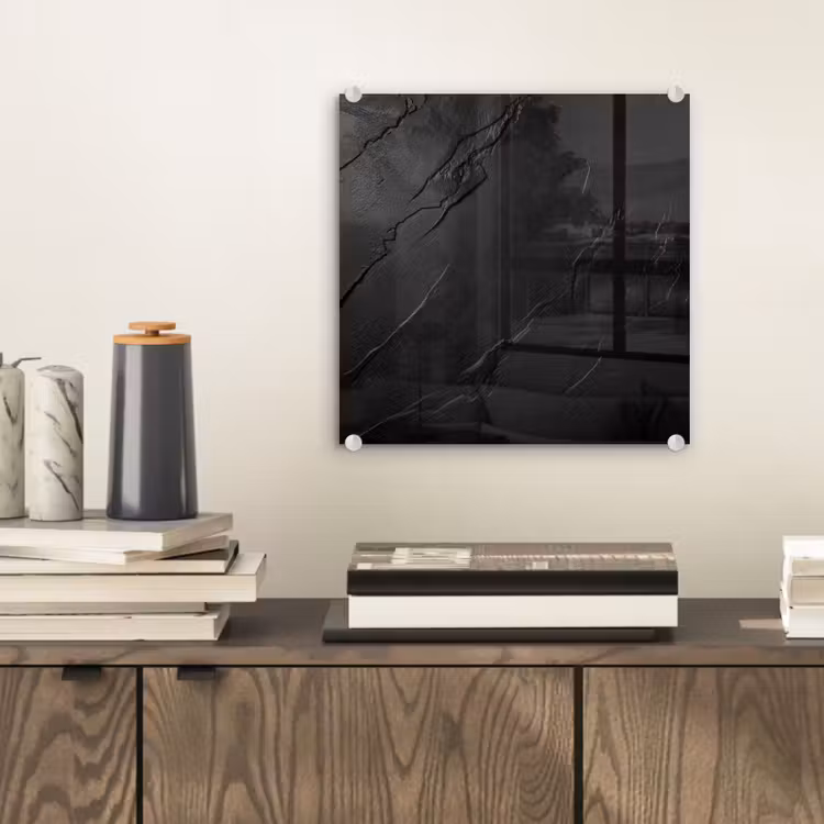 Zwart - Steen - Beton plexiglas 5mm klein -sfeer1
