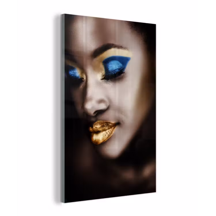 Black and Gold - Vrouw - Make up plexiglas 5mm klein -z3d
