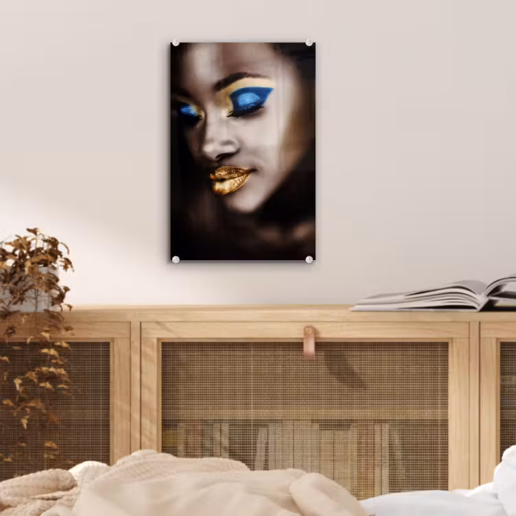 Black and Gold - Vrouw - Make up plexiglas 5mm klein -sfeer4