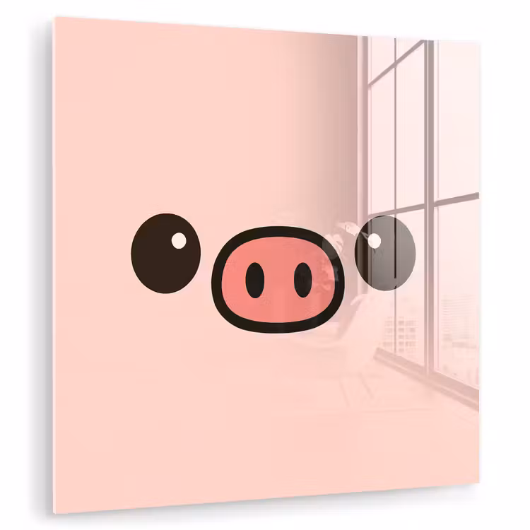 Varken - Roze - Minimalistisch plexiglas 5mm klein -zzzproduct_nieuw