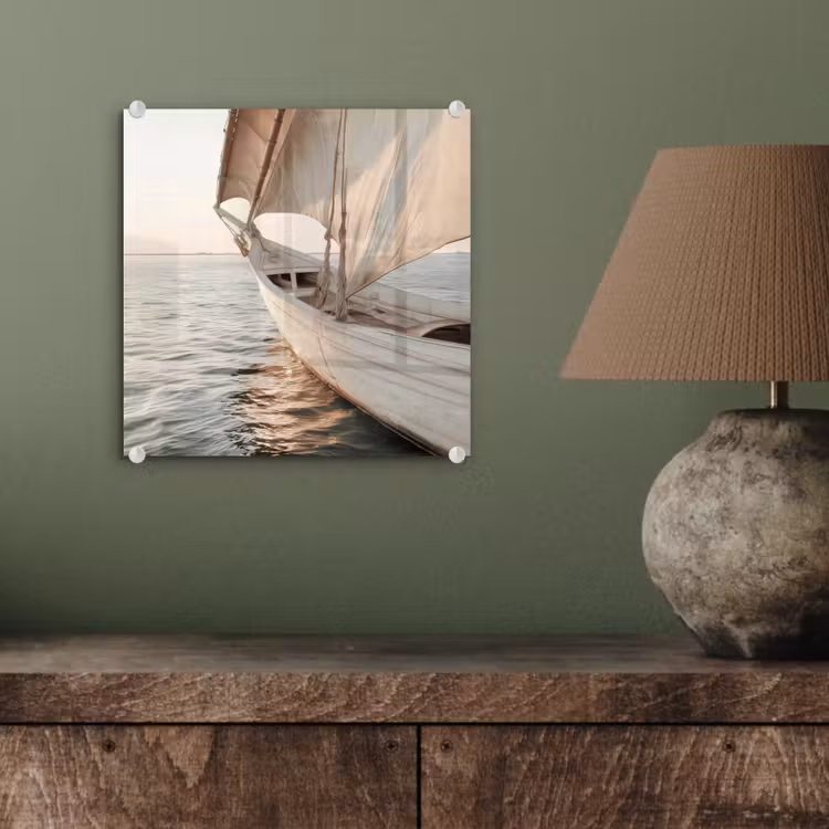 Zeilboot - Zee - Beige - Zon plexiglas 5mm klein -sfeer3