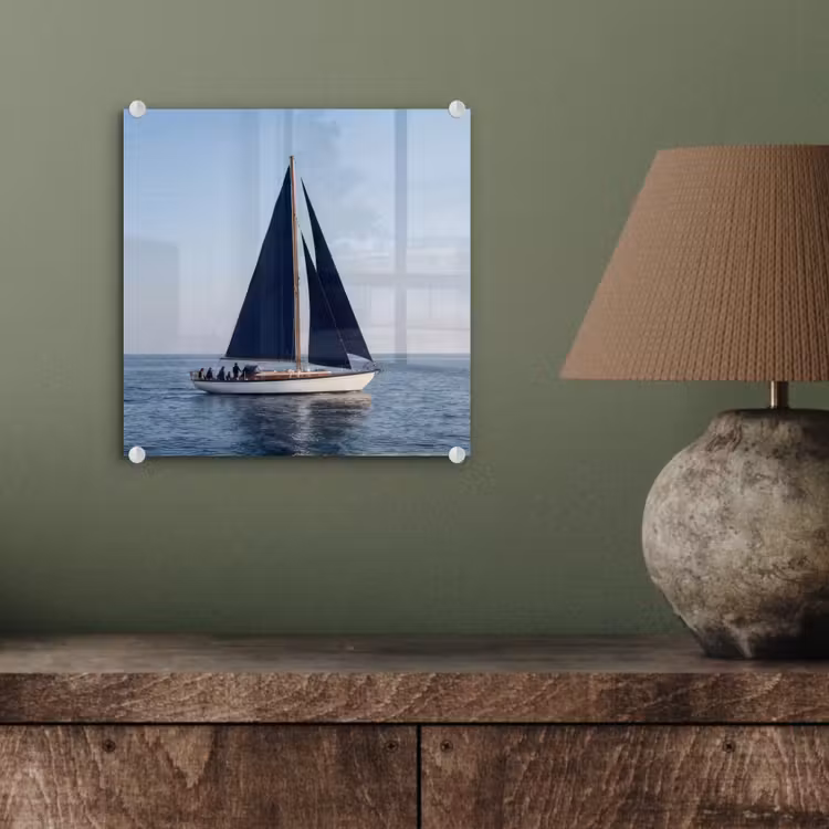 Zeilboot - Zee - Blauw plexiglas 5mm klein -sfeer3