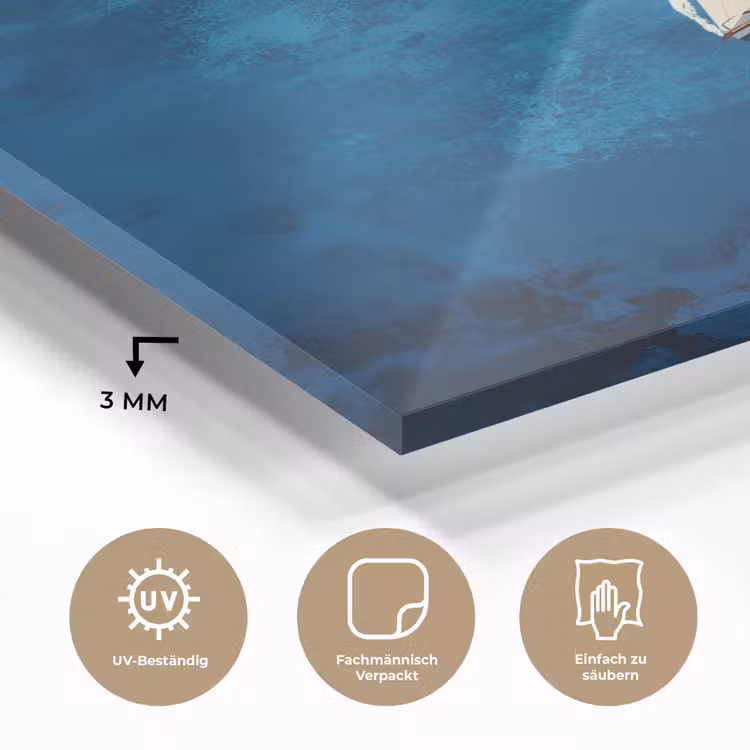 Zeilboot - Water - Abstract - Schaduw plexiglas 5mm klein -wsfeer2_DE