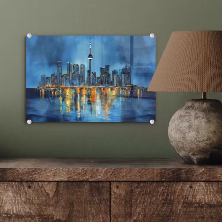 Skyline Toronto - Water - Stadslichten - Toren plexiglas 5mm klein -wsfeer2_DE