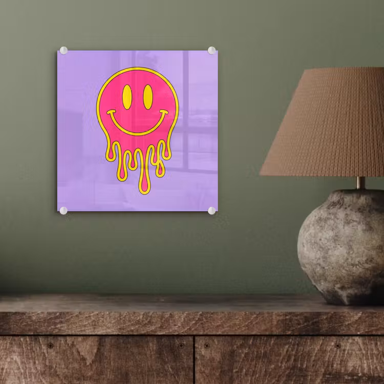 Smiley - Drip - Neon plexiglas 5mm klein -sfeer3