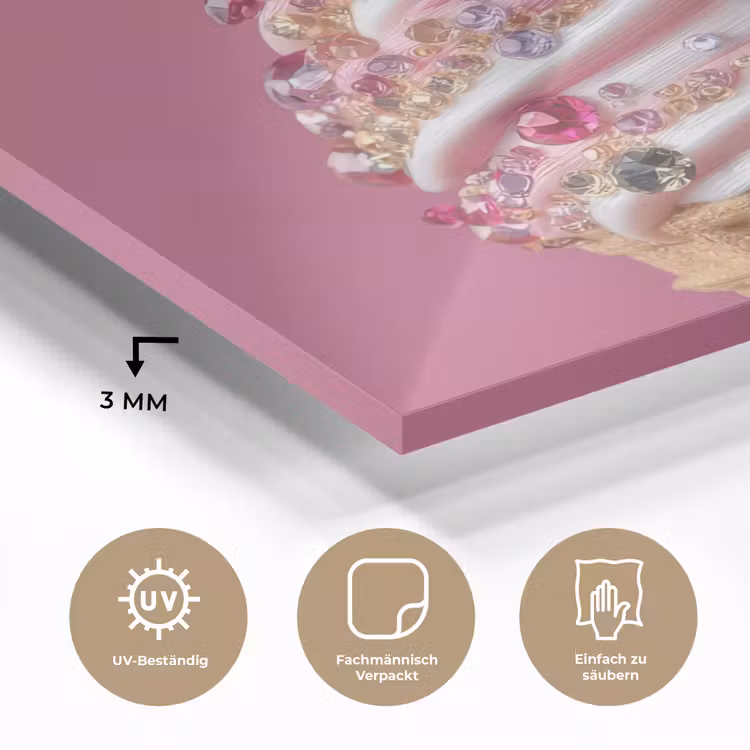 Softijs - Edelstenen - Roze - Hoorntje plexiglas 5mm klein -wsfeer2_DE