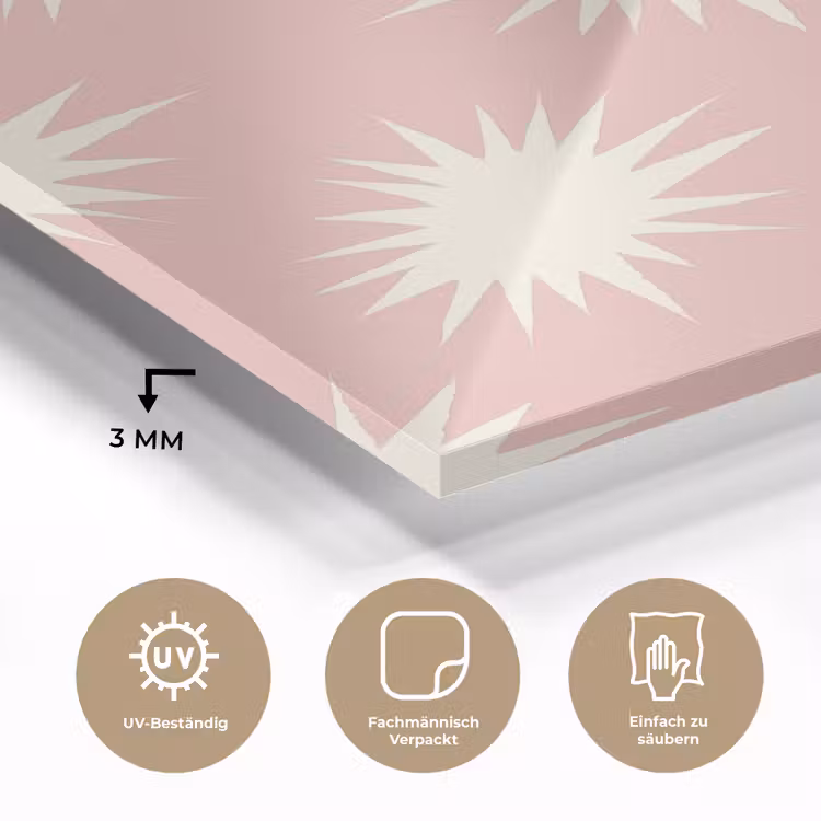 Zonnen - Patroon - Roze plexiglas 5mm klein 11 -wsfeer2_DE