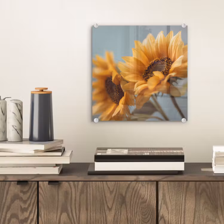 Zonnebloemen - Geel - Wazig plexiglas 5mm klein -sfeer1