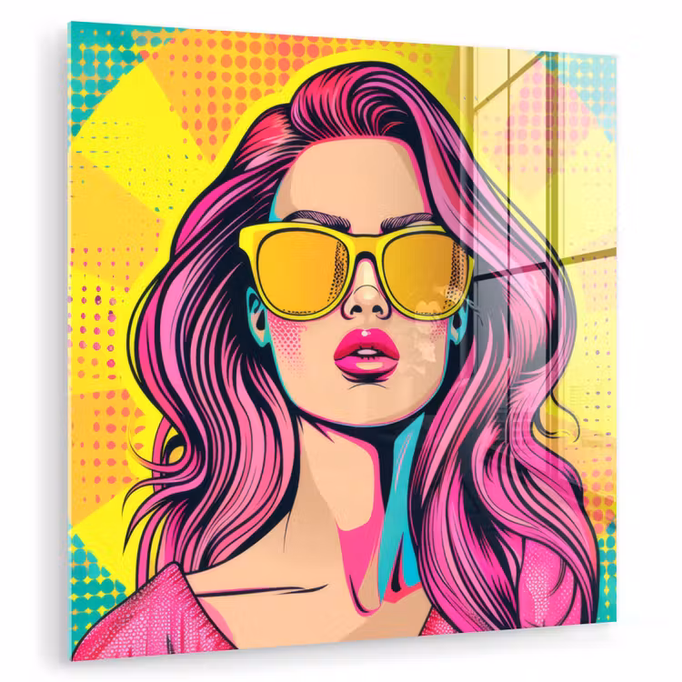 Zonnebril - Vrouw - Zonnig - Geel plexiglas 5mm klein -zzzproduct_nieuw