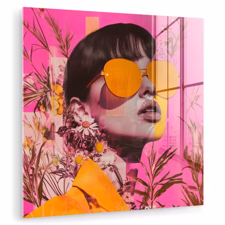 Zonnebril - Oranje - Vrouw - Planten plexiglas 5mm klein -zzzproduct_nieuw