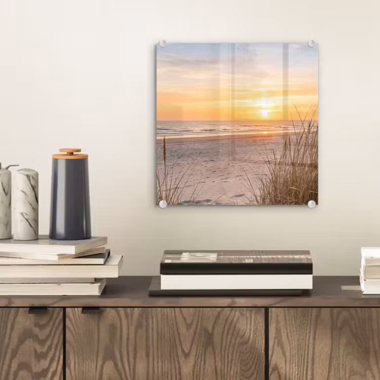 Zonsondergang - Duinen - Zee plexiglas 5mm klein -sfeer1