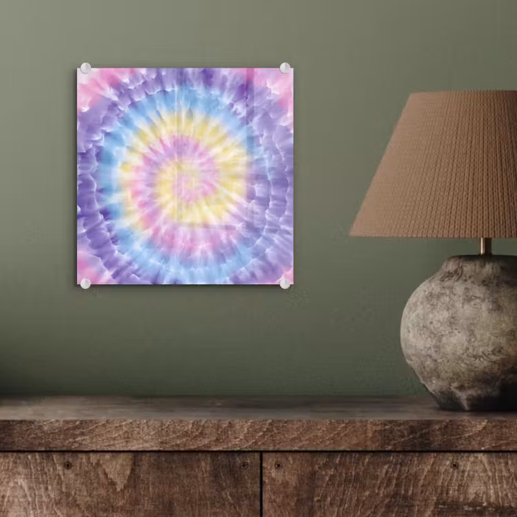 Spiraal - Tie dye - Pasteltinten plexiglas 5mm klein -sfeer3