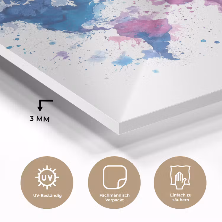 Spatten - Wereldkaart - Blauwtinten plexiglas 5mm klein -wsfeer2_DE