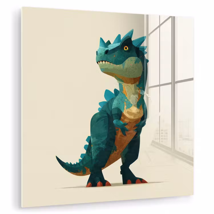 Stekels - Dino - Blauw - Gespierd plexiglas 5mm klein -zzzproduct_nieuw