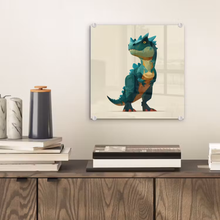 Stekels - Dino - Blauw - Gespierd plexiglas 5mm klein -sfeer1