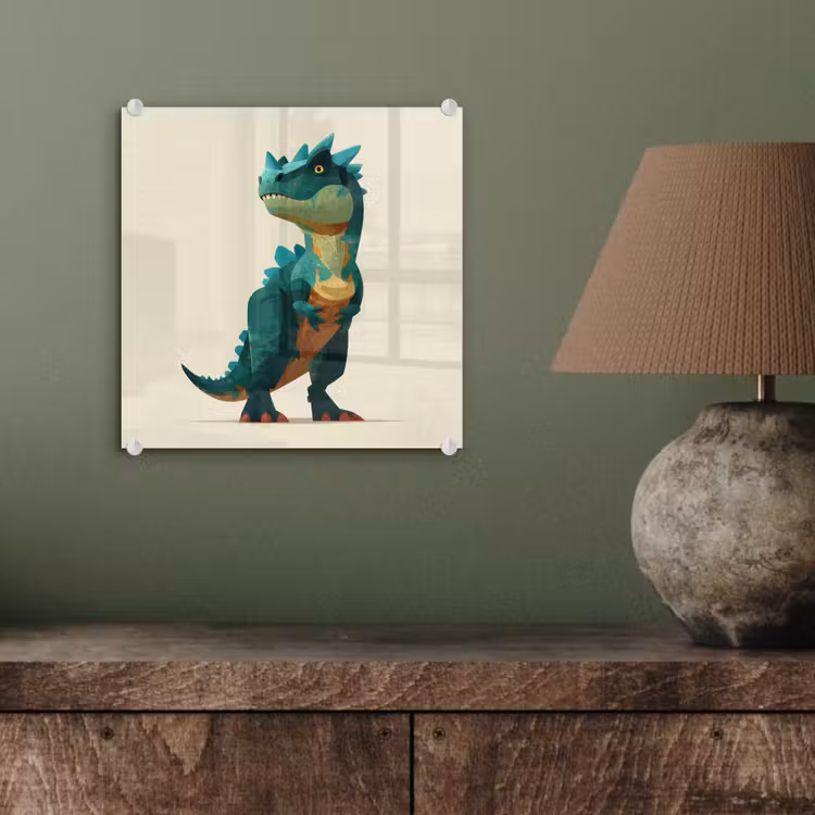 Stekels - Dino - Blauw - Gespierd plexiglas 5mm klein -sfeer3