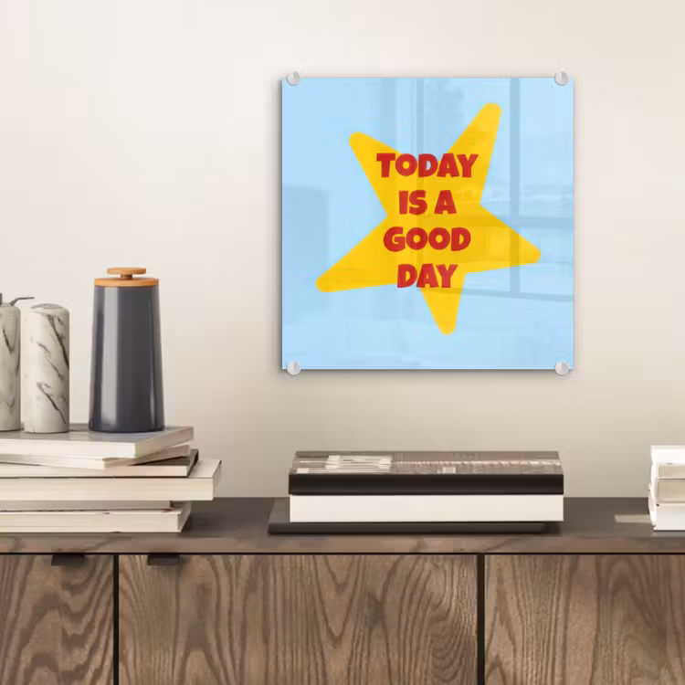 Ster - Today is a good day - Blauw plexiglas 5mm klein -sfeer1