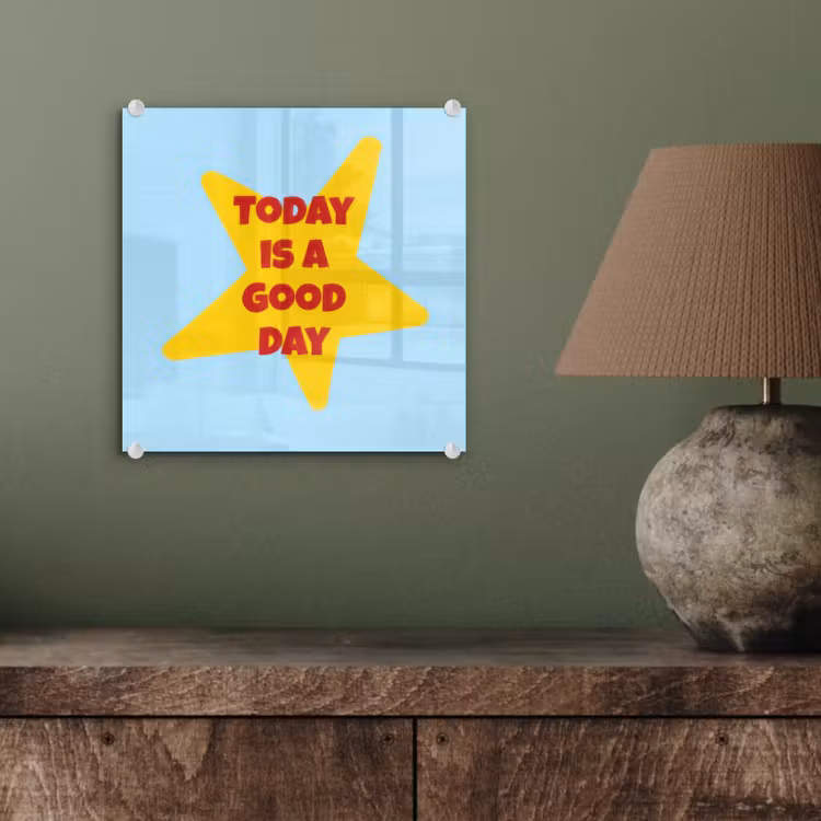 Ster - Today is a good day - Blauw plexiglas 5mm klein -sfeer3