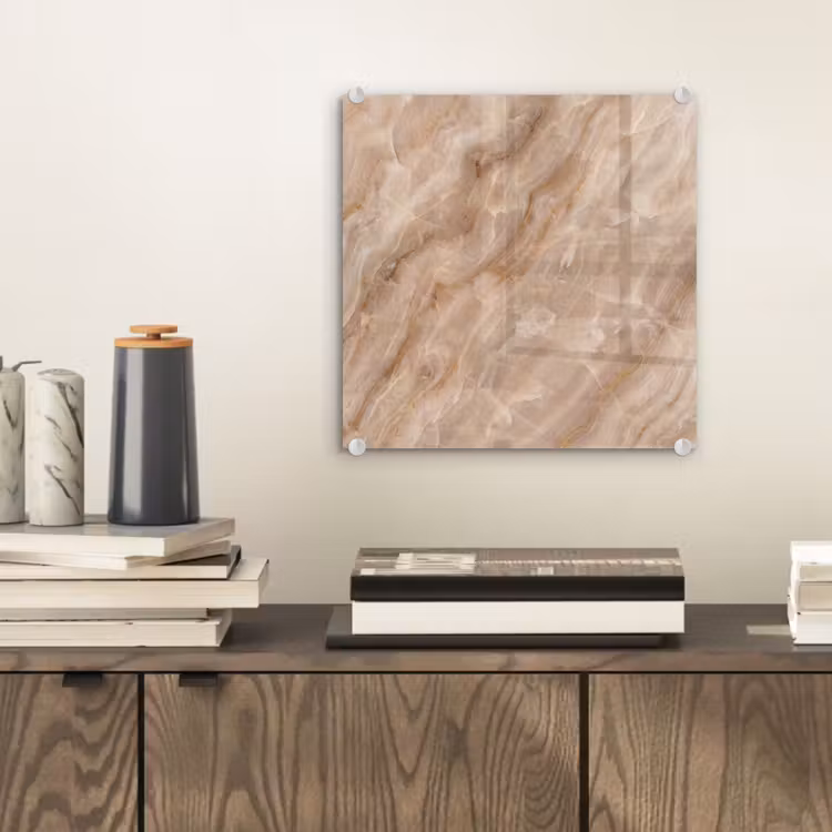 Steen - Ader - Natuur - Modern - Beige plexiglas 5mm klein -sfeer1