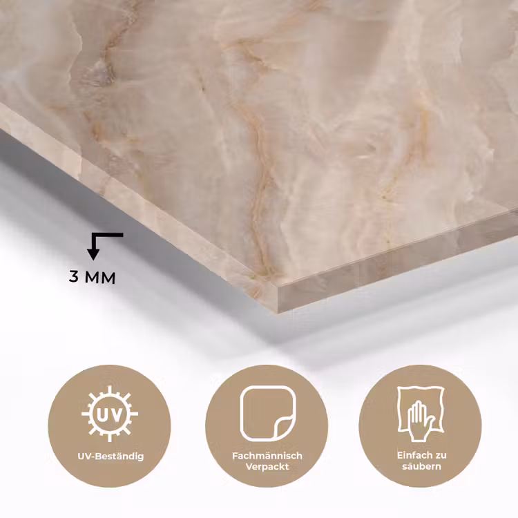 Steen - Ader - Natuur - Modern - Beige plexiglas 5mm klein -wsfeer2_DE