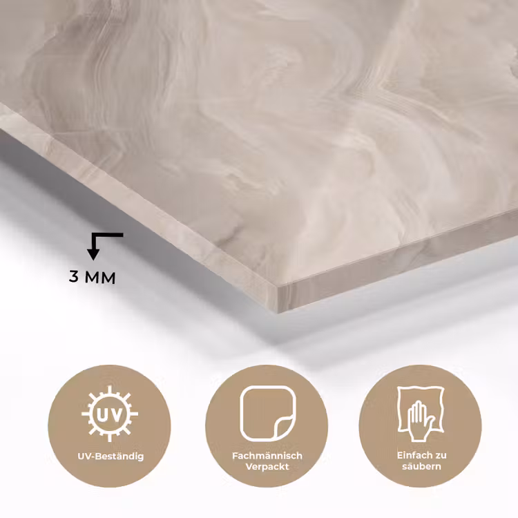 Steen - Golvend - Abstract - Beige plexiglas 5mm klein -wsfeer2_DE