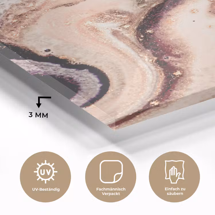 Steen - Marmer - Edelsteen - Abstract - Natuur - Roze plexiglas 5mm klein -wsfeer2_DE