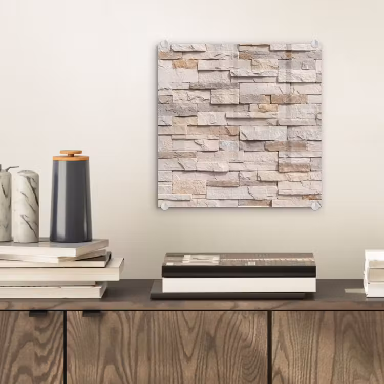Steen - Muur - Textuur - Rustiek - Beige plexiglas 5mm klein -sfeer1