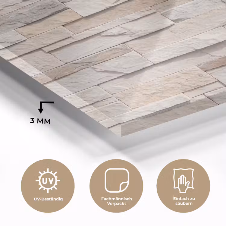 Steen - Muur - Textuur - Rustiek - Beige plexiglas 5mm klein -wsfeer2_DE
