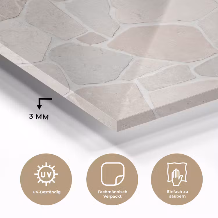 Steen - Patroon - Textuur - Beige plexiglas 5mm klein -wsfeer2_DE