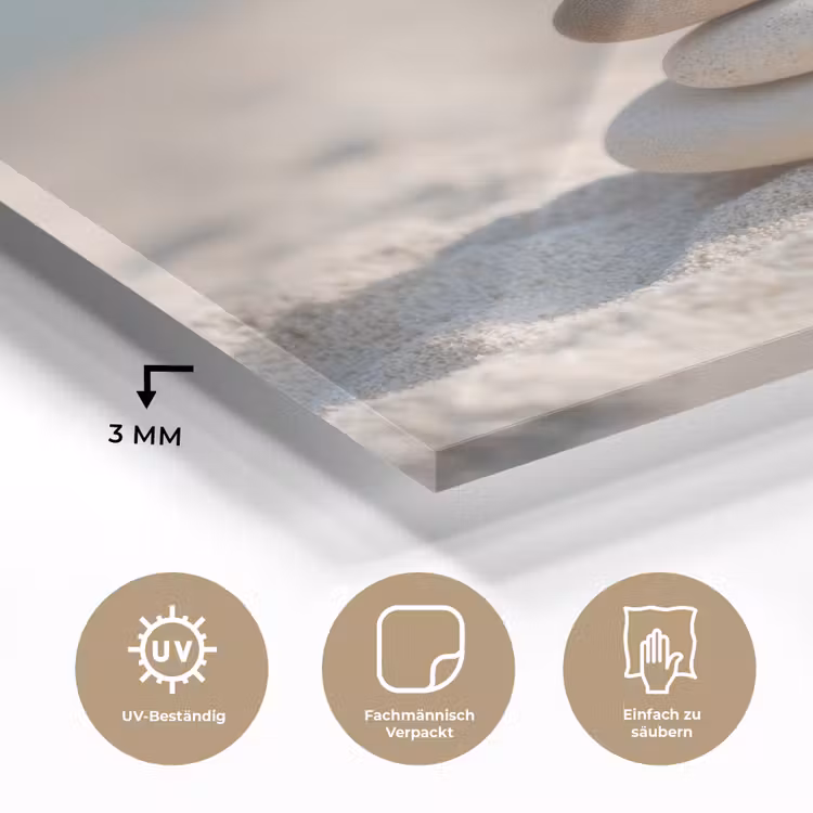 Stenen - Stapel - Zand - Zee plexiglas 5mm klein -wsfeer2_DE