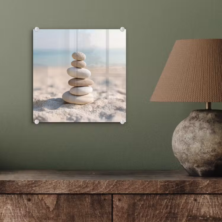 Stenen - Stapel - Zand - Zee plexiglas 5mm klein -sfeer3