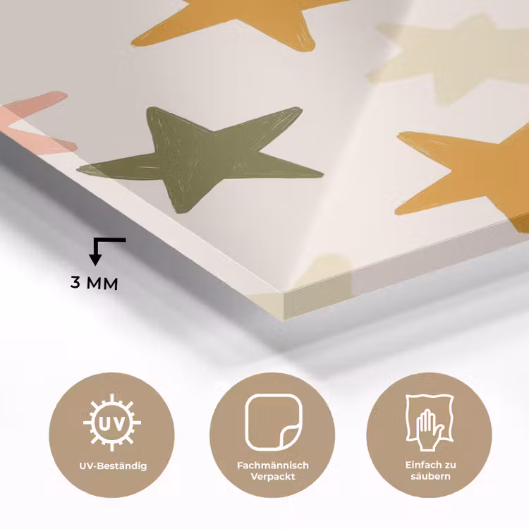 Sterren - Patroon - Kleurrijk plexiglas 5mm klein 11 -wsfeer2_DE