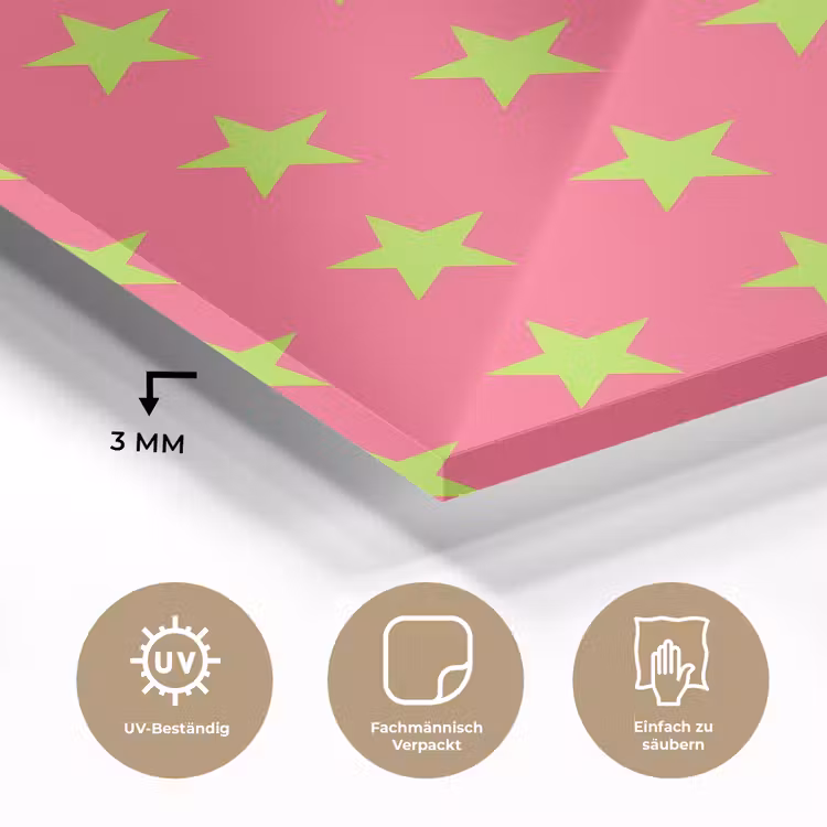 Sterren - Patroon - Roze plexiglas 5mm klein 11 -wsfeer2_DE