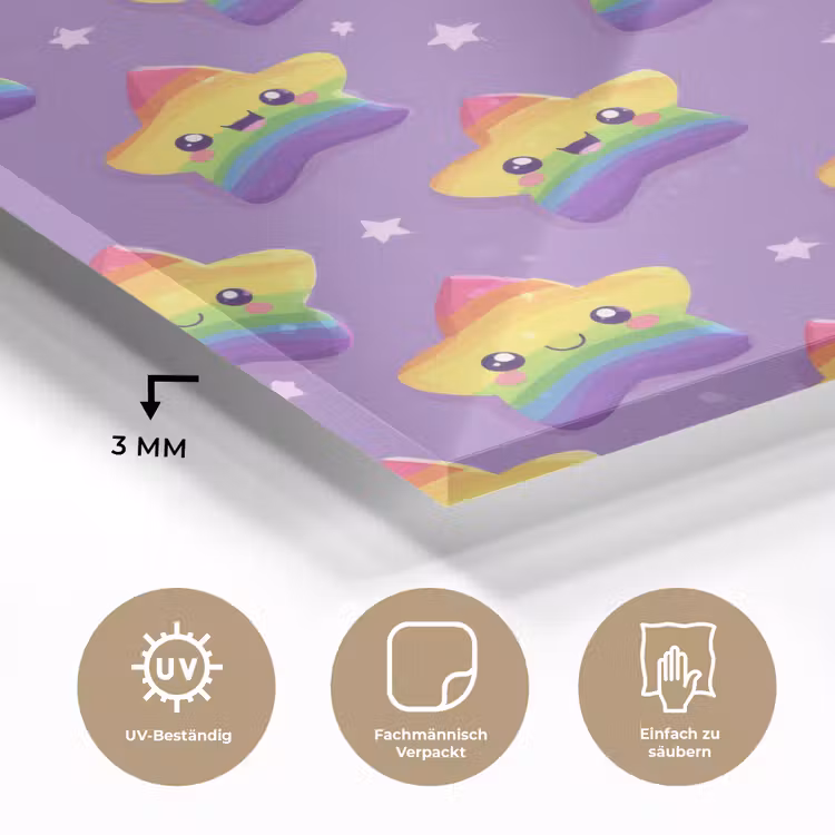 Sterren - Regenboog - Paars plexiglas 5mm klein 11 -wsfeer2_DE