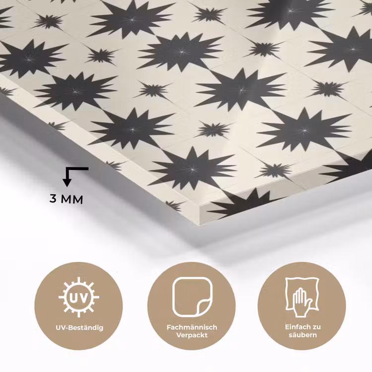Stervormen - Geometrisch - Zwart plexiglas 5mm klein 11 -wsfeer2_DE