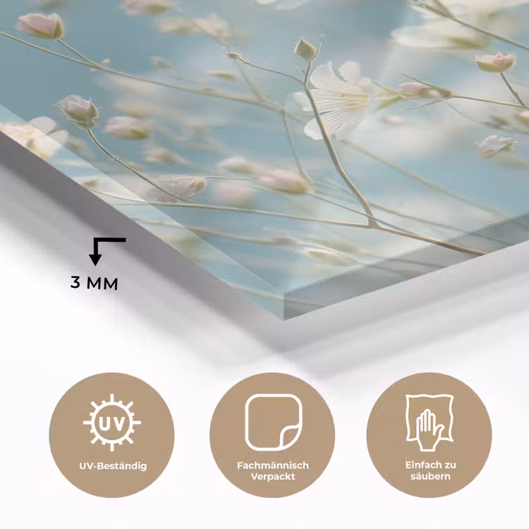 Stengels - Bloemen - Lucht - Wit plexiglas 5mm klein -wsfeer2_DE