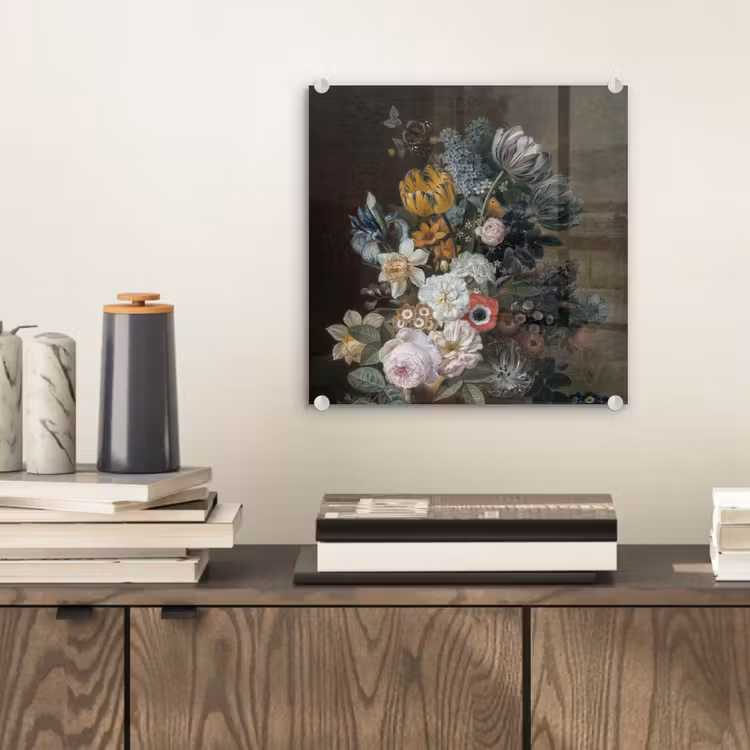 Stilleven met bloemen - Schilderij van Eelke Jelles Eelkema plexiglas 5mm klein -sfeer1
