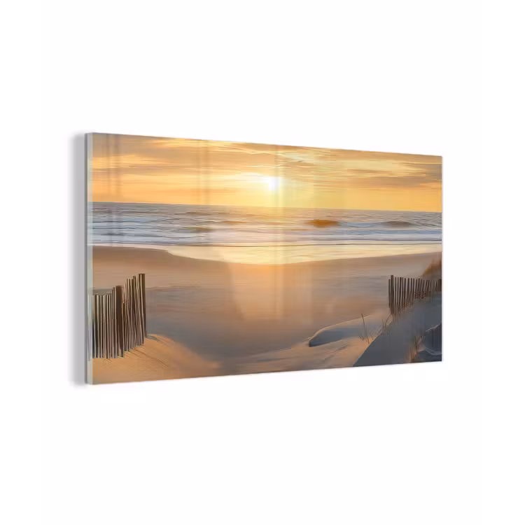 Strand - Duinen - Zonsondergang plexiglas 5mm klein -z3d