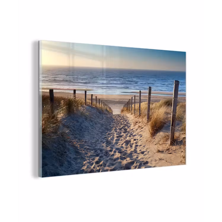 Strand - Zee - Nederland - Duinen - Zon plexiglas 5mm klein -zzzproduct_nieuw