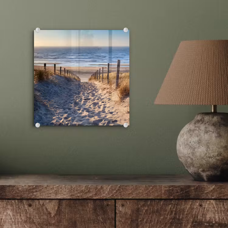 Strand - Zee - Nederland - Duinen - Zon plexiglas 5mm klein -sfeer3
