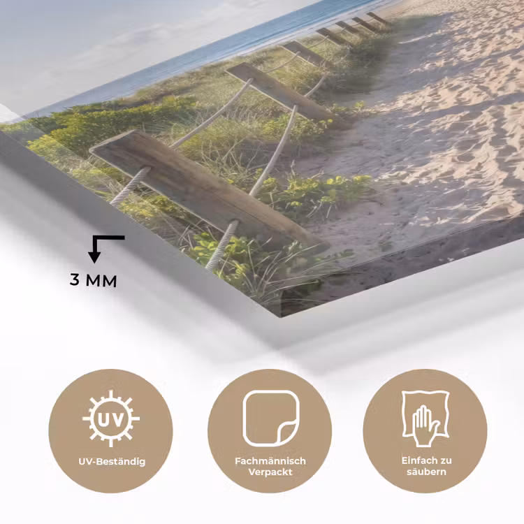 Strand - Zandpad - Oceaan - Natuur plexiglas 5mm klein -wsfeer2_DE