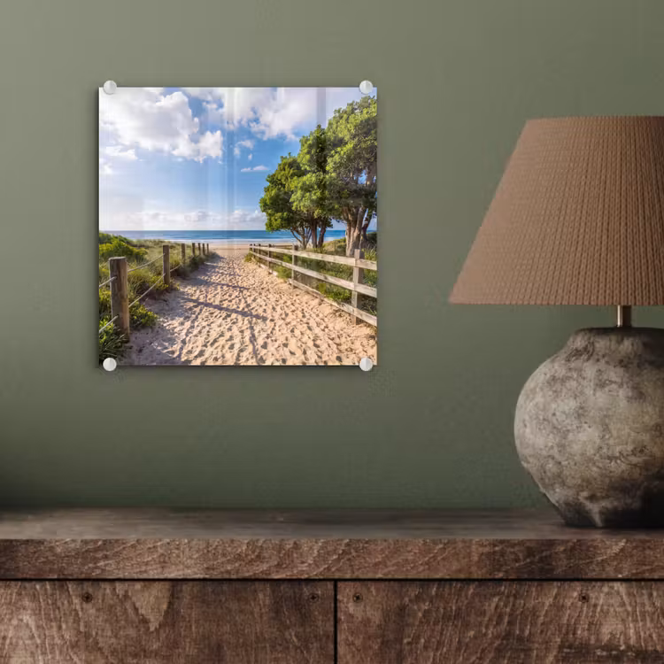 Strand - Zandpad - Oceaan - Natuur plexiglas 5mm klein -sfeer3
